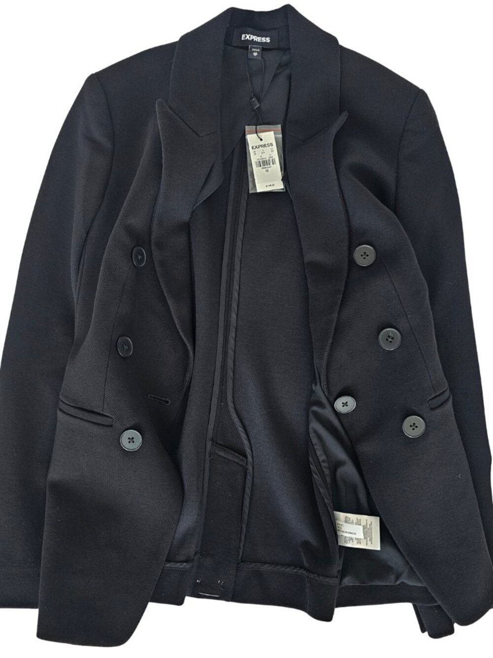 ๐ NWT ๐ Express Single Button Knit Blazer, Black, Size XS - Picture 4 of 6